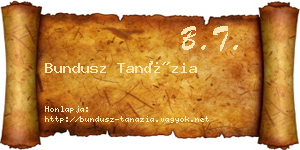 Bundusz Tanázia névjegykártya